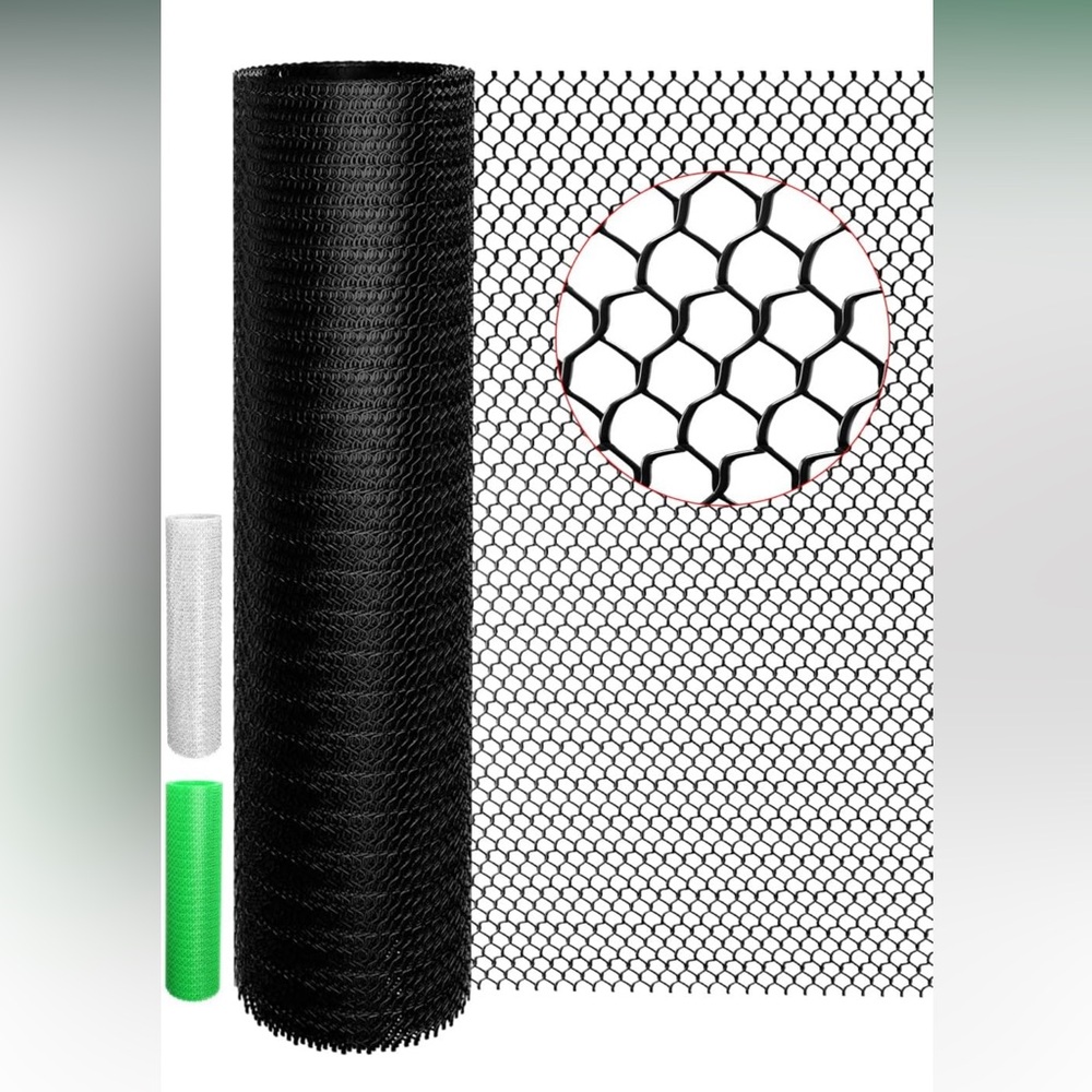 Black Durable Plastic Hexagonal Mesh Roll